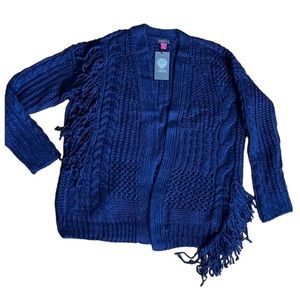 #4 Vince Camuto Open Front Fringe Cardigan size S NWT